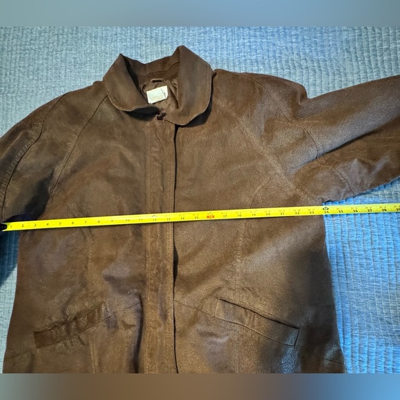 Roaman's Dark Brown Leather Suede Jacket Size A8-Large - Picture 7 of 13